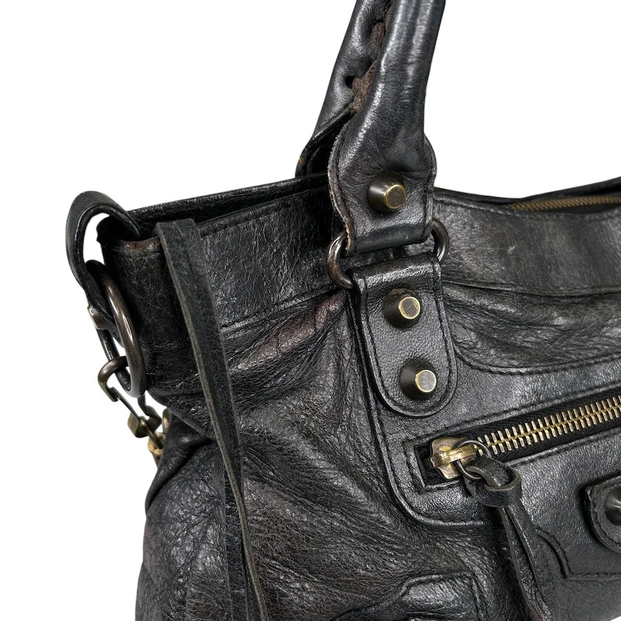 BALENCIAGA CITY FIRST SHOULDER BAG - BLACK