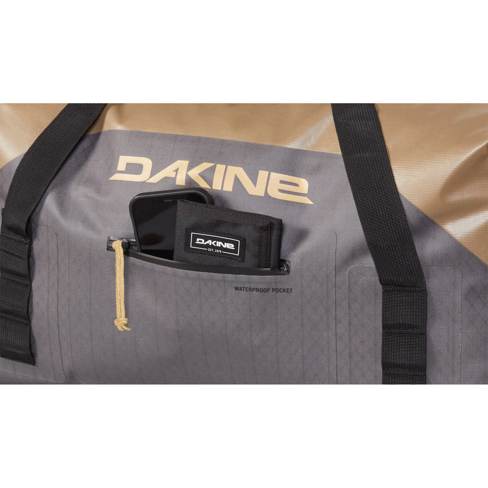 Dakine Cyclone 60L Wet/Dry Rolltop Duffle - Castlerock/Stone