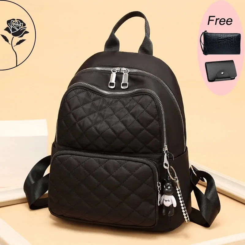 Fashion Backpack Women High Quality Nylon Backpacks Female Big Travel Back Bag