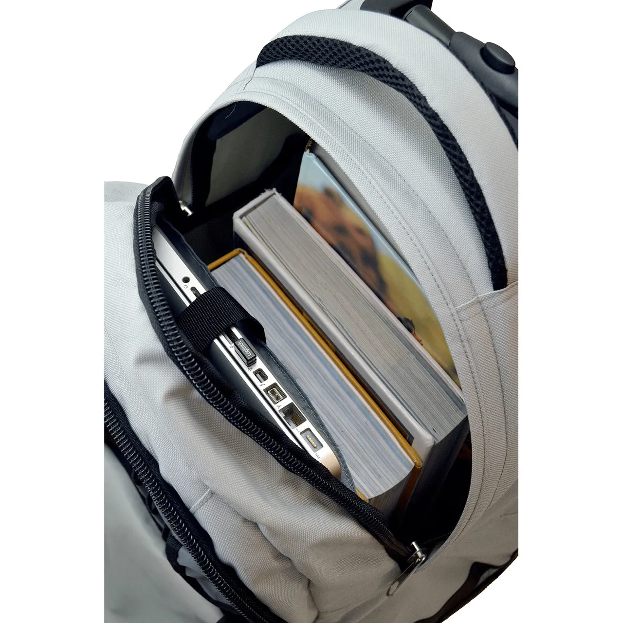 Iowa Premium Wheeled Backpack in Grey