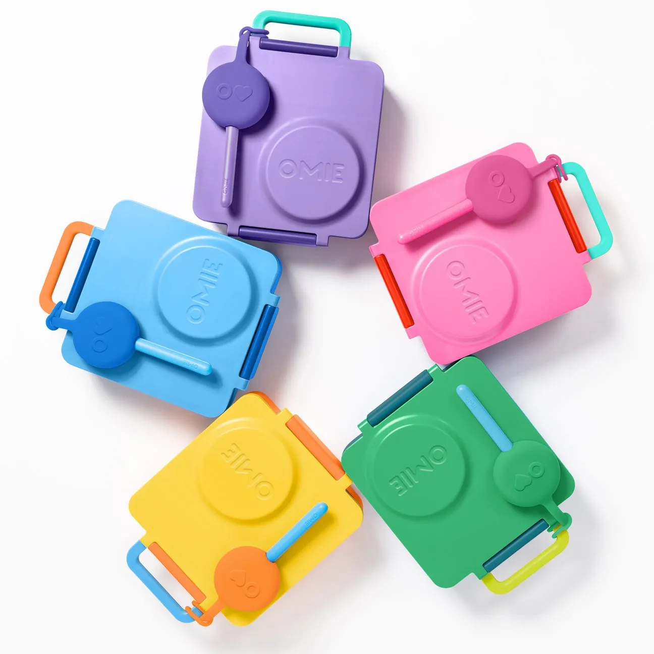 OmieBox OmiePod Set - Spoon & Fork - Bubble Pink