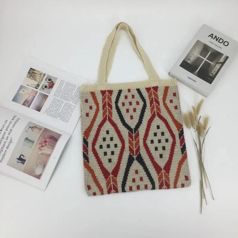 Woven Fabric Cute Fashion Tote Bag